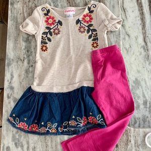 Flappadoodles Girls set. Size 5.